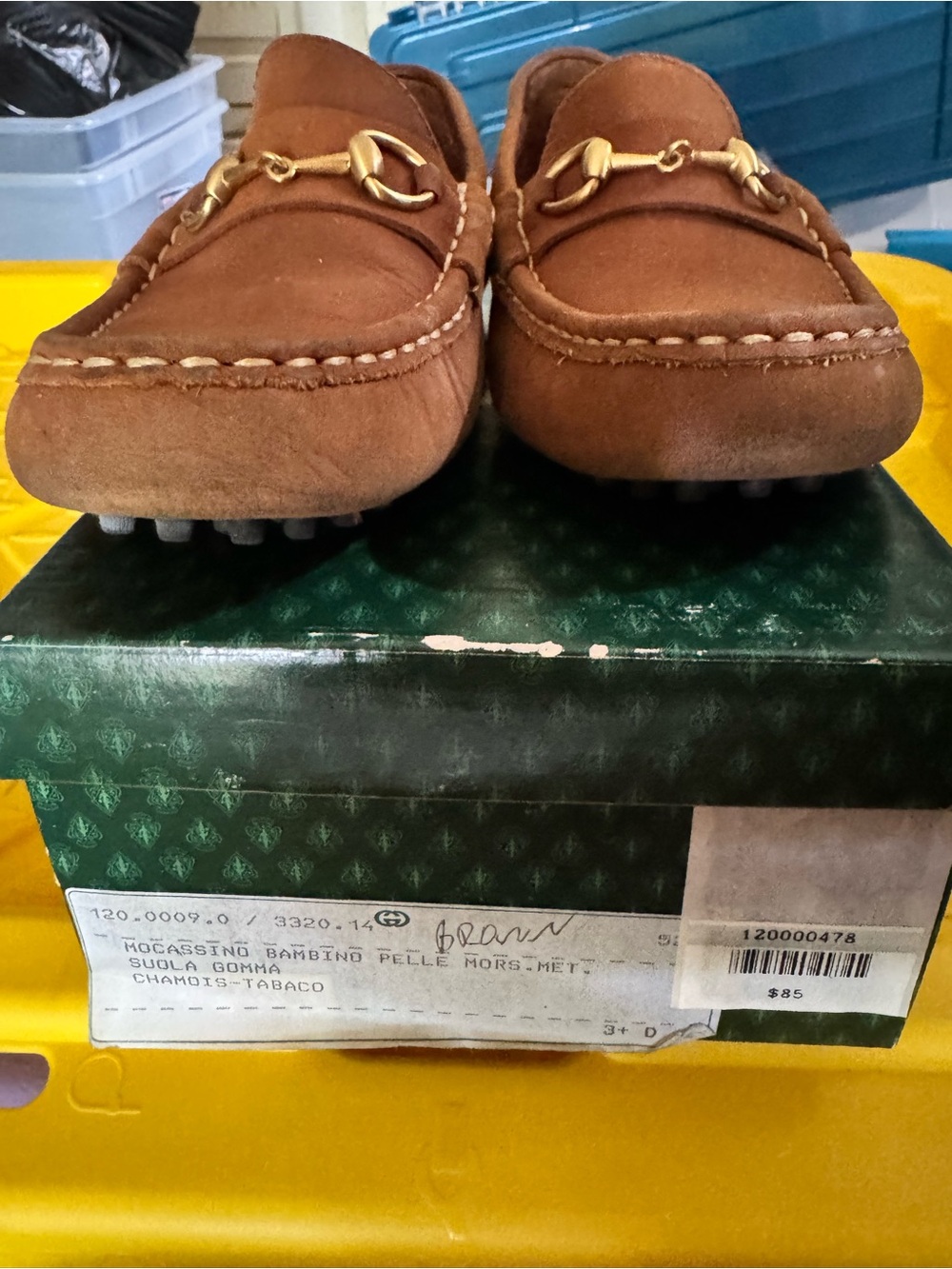 Gucci Tan Leather Horsebit Loafers - Picture 6 of 7